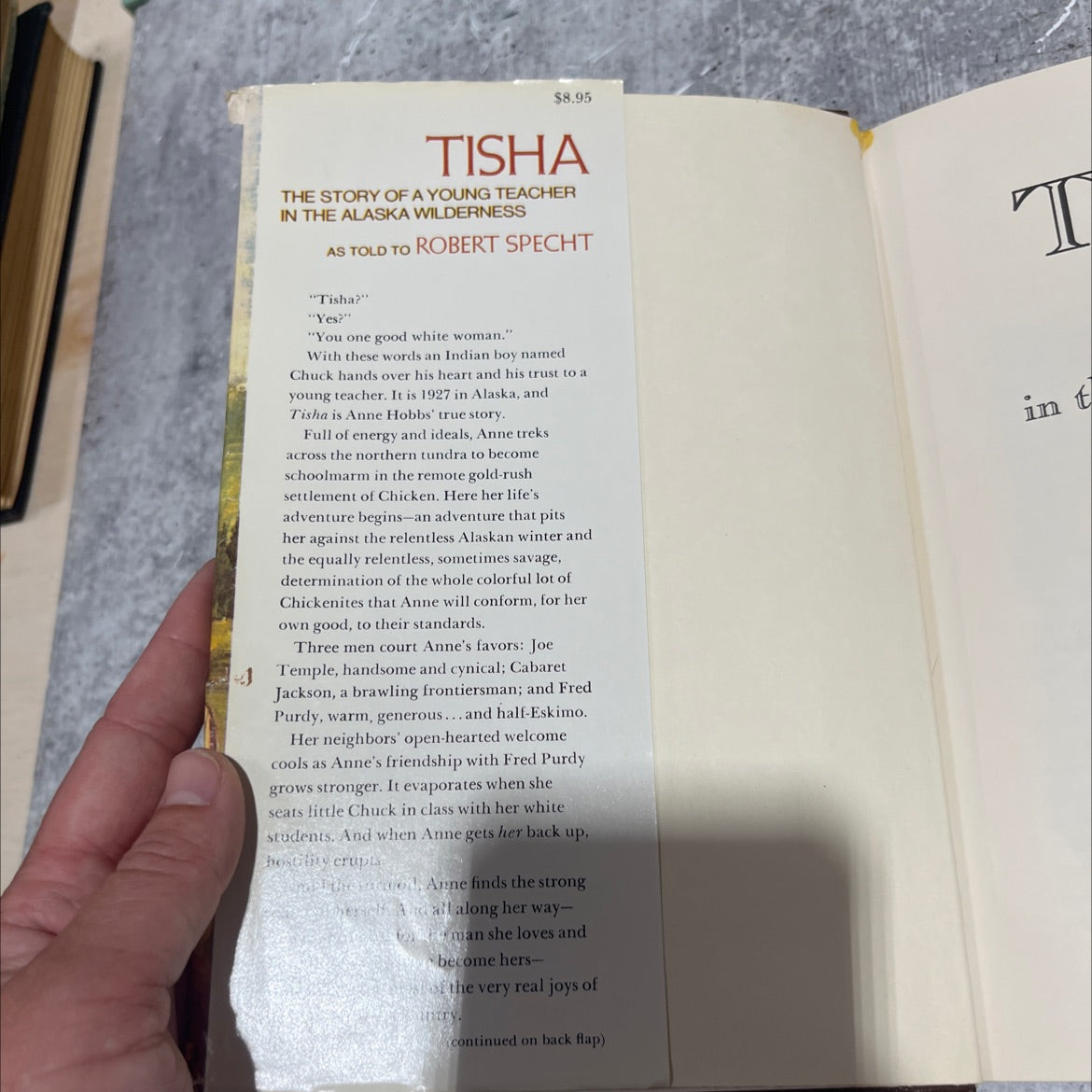 tisha: the story of a young teacher in the alaska wilderness book, by anne hobbs, 1976 Hardcover image 4