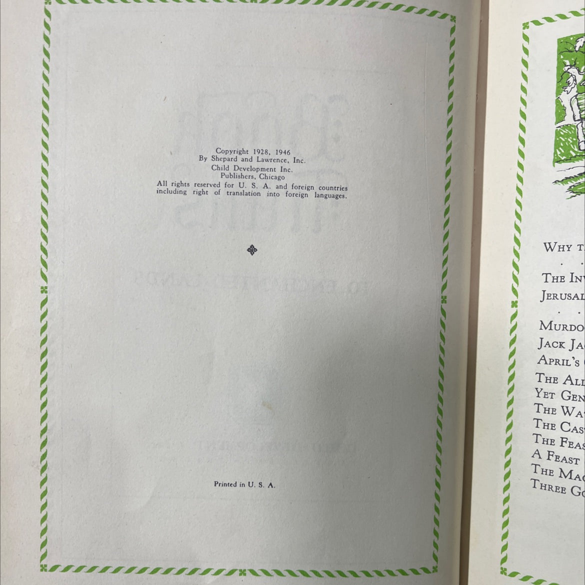 to enchanted lands child development book, by Shepard and Lawrence, 1946 Hardcover image 3