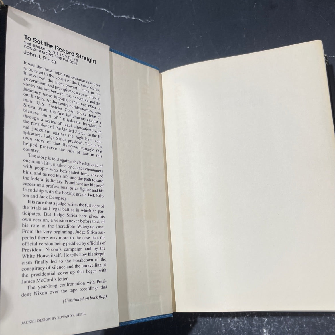 to set the record straight book, by John J. Sirica, 1979 Hardcover image 4