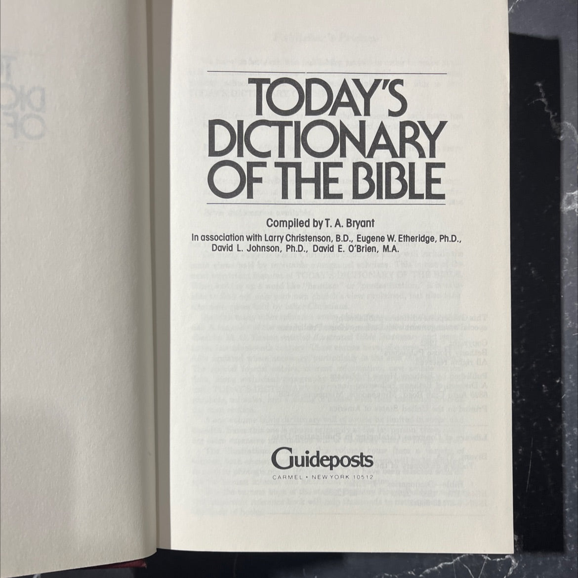 today's dictionary of the bible book, by t. a. bryant, 1982 Hardcover image 2