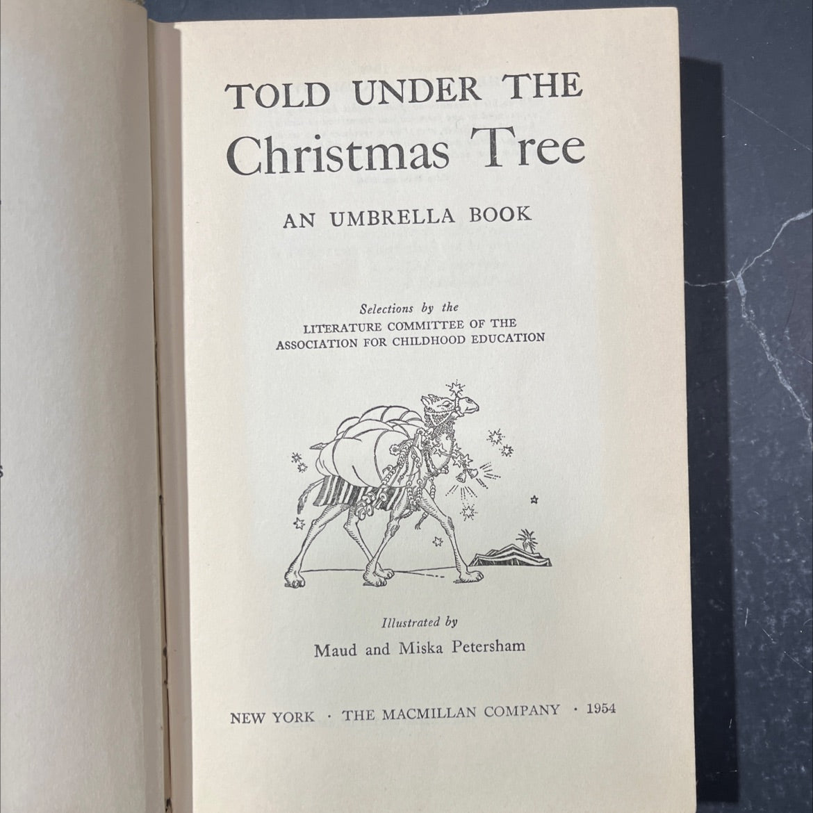 told under the christmas tree book, by literature committee of the association for childhood education, 1954 Hardcover image 2
