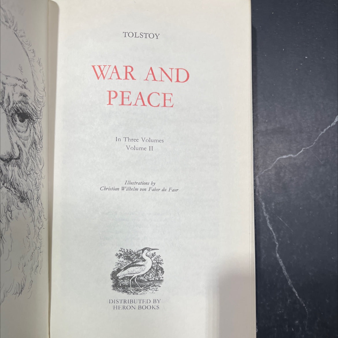 tolstoy war and peace in three volumes volume ii book, by Leo Tolstoy, 1970 Leather image 2