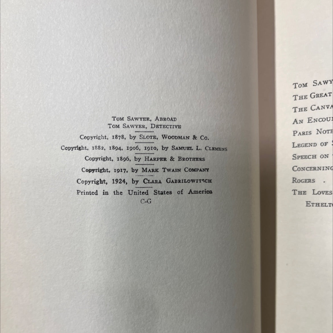 tom sawyer abroad and other stories book, by mark twain, 1924 Hardcover image 3