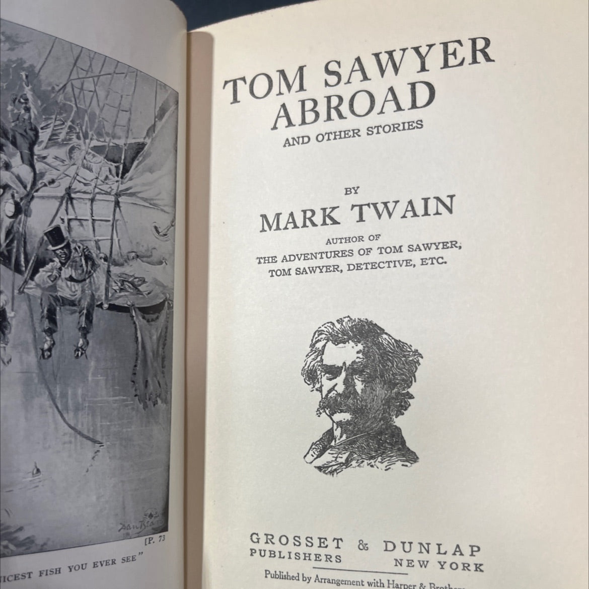 tom sawyer abroad and other stories book, by mark twain, 1924 Hardcover image 2