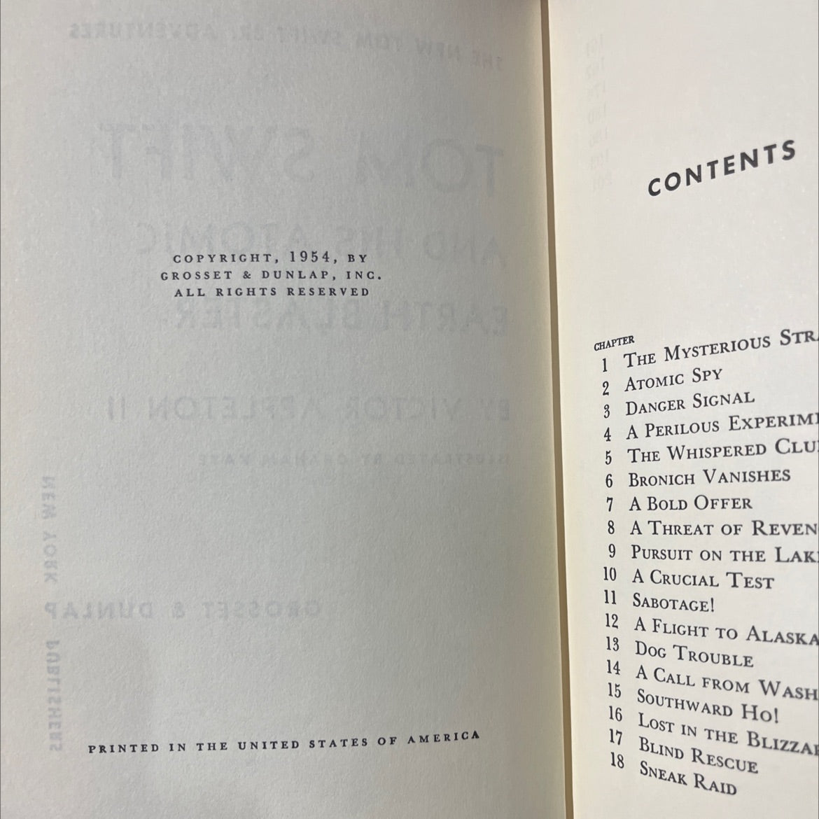 tom swift and his atomic earth blaster book, by victor appleton II, 1954 Hardcover image 3