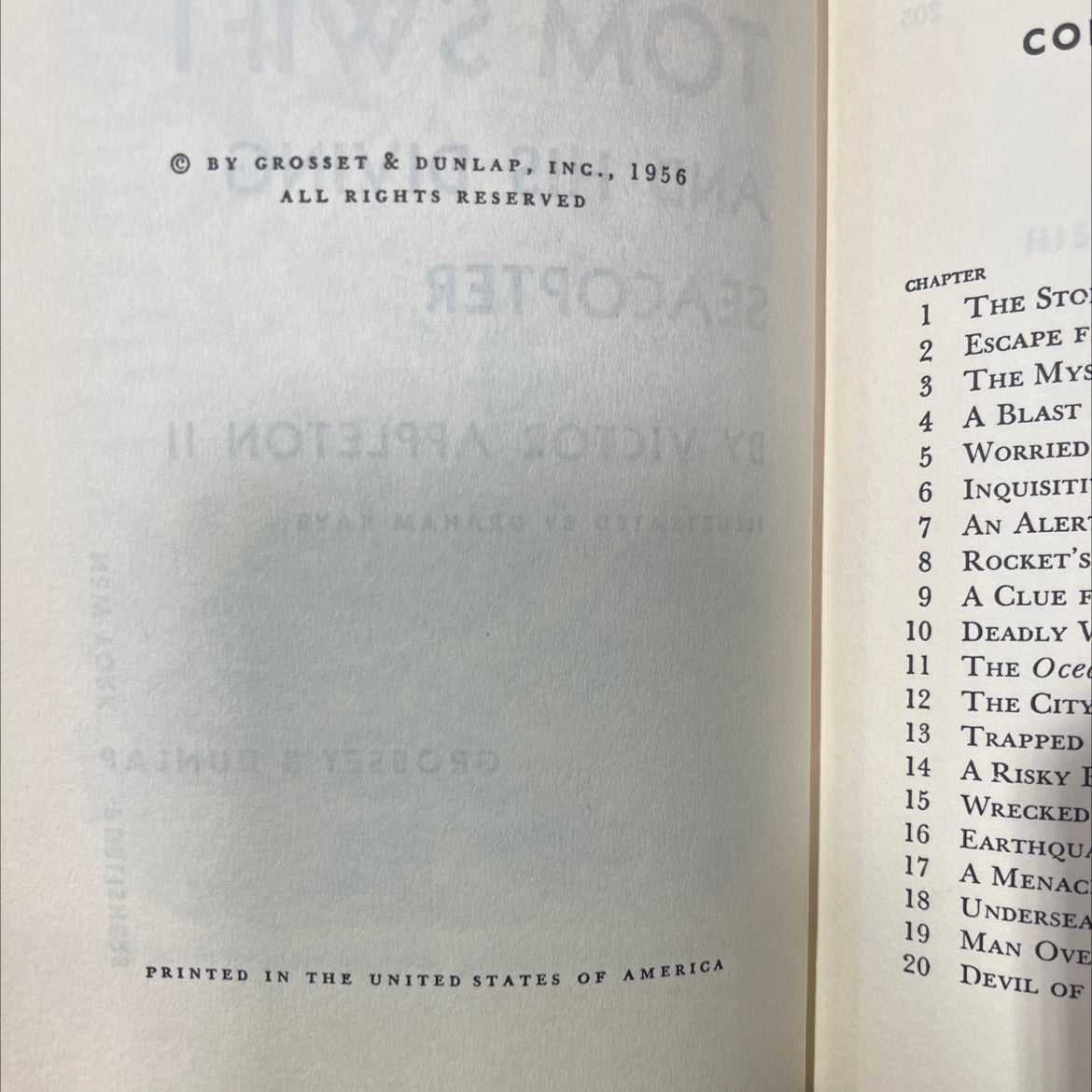 tom swift and his diving seacopter book, by victor appleton ii, 1956 Hardcover image 3