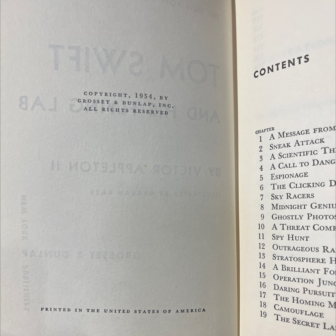 tom swift and his flying lab book, by victor appleton ii, 1954 Hardcover image 3