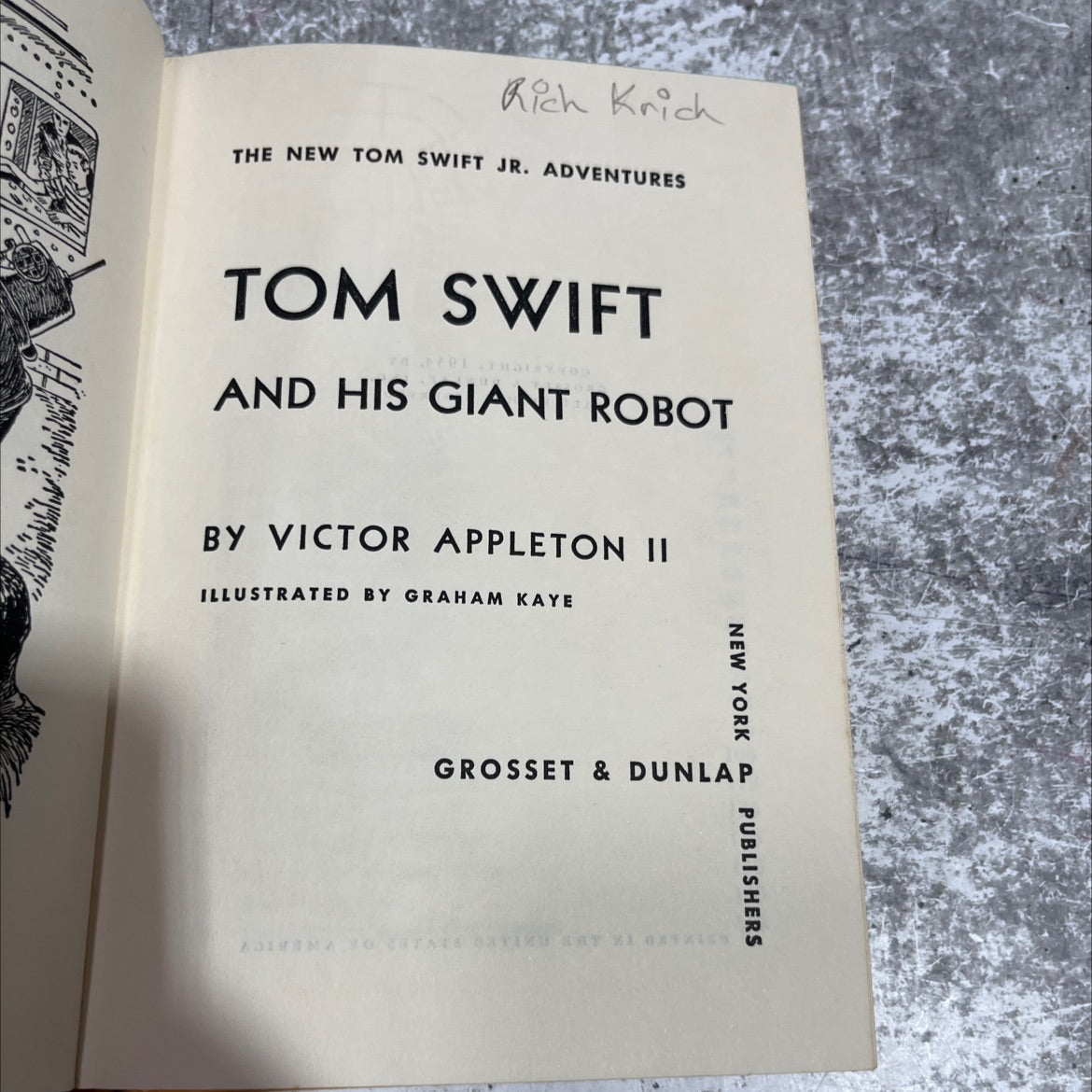 tom swift and his giant robot book, by victor appleton II, 1954 Hardcover image 2