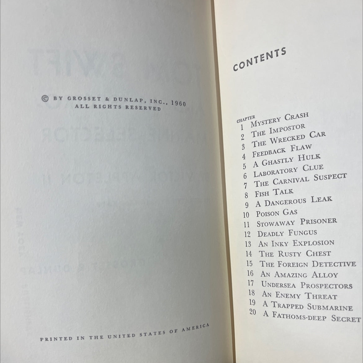 tom swift and his spectro-marine selector book, by victor appleton ii, 1960 Hardcover image 3