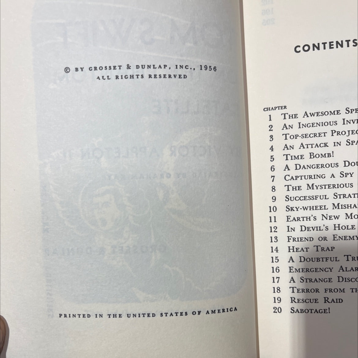 tom swift on the phantom satellite book, by victor appleton ii, 1956 Hardcover image 3
