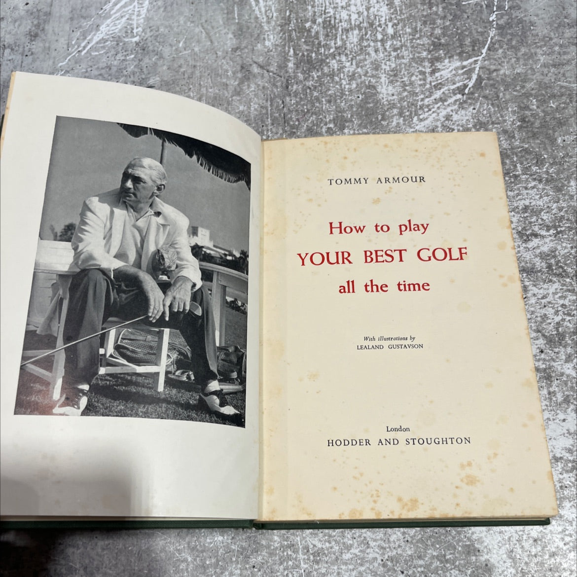 tommy armour how to play your best golf all the time book, by tommy armour, 1954 Hardcover image 2