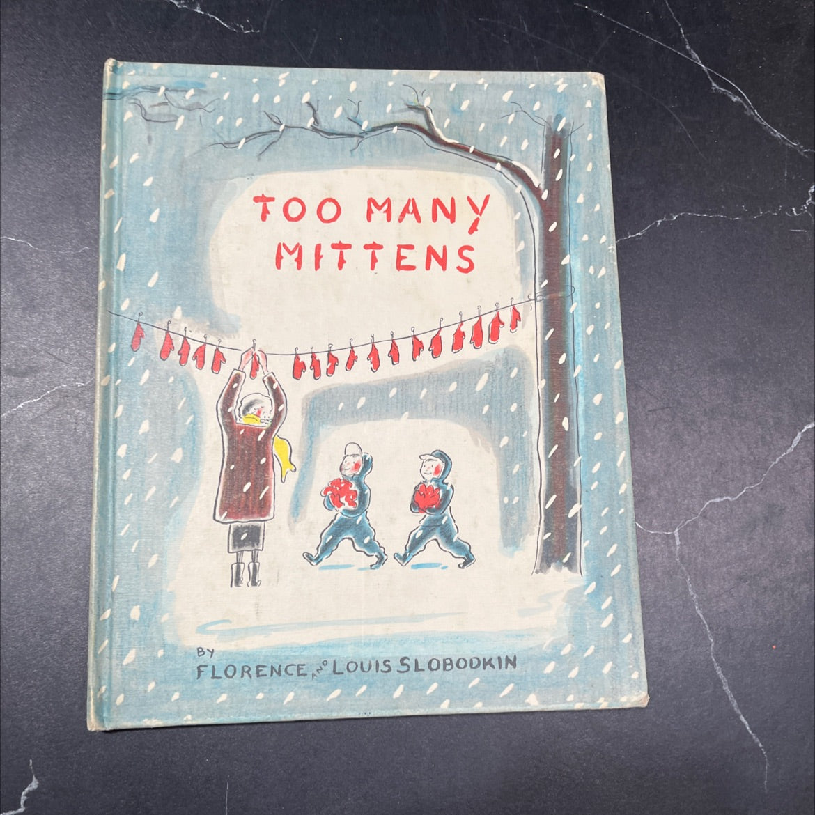 too many mittens book, by florence and louis slobodkin, 1958 Hardcover image 1