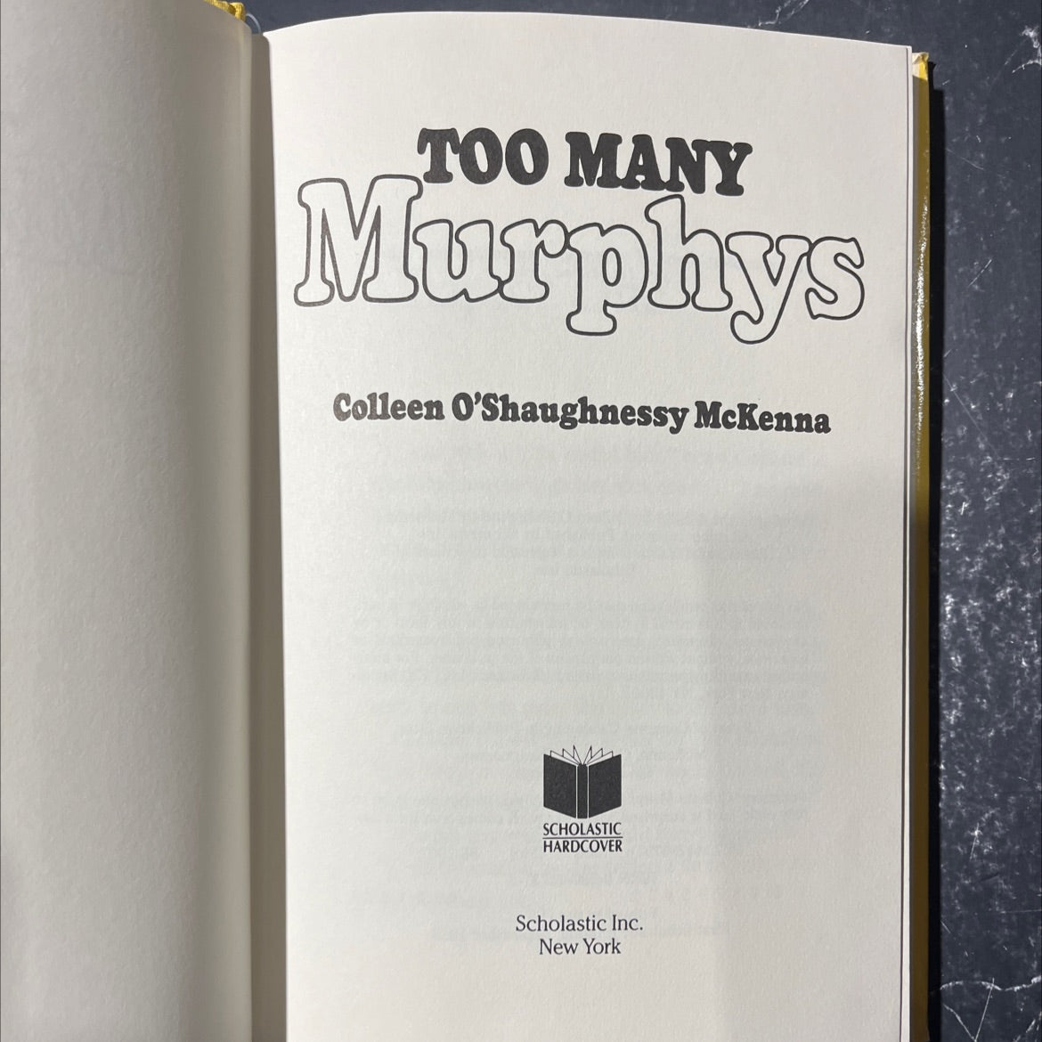 too many murphys book, by Colleen O'Shaughnessy McKenna, 1988 Hardcover image 2