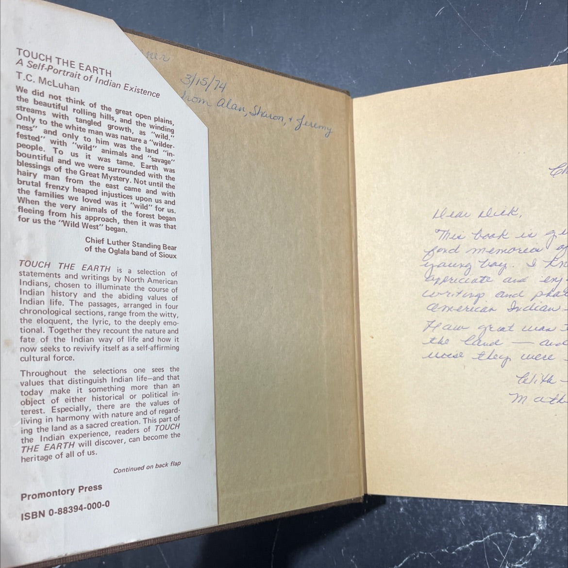touch the earth book, by T. C. McLuhan, 1971 Hardcover image 4