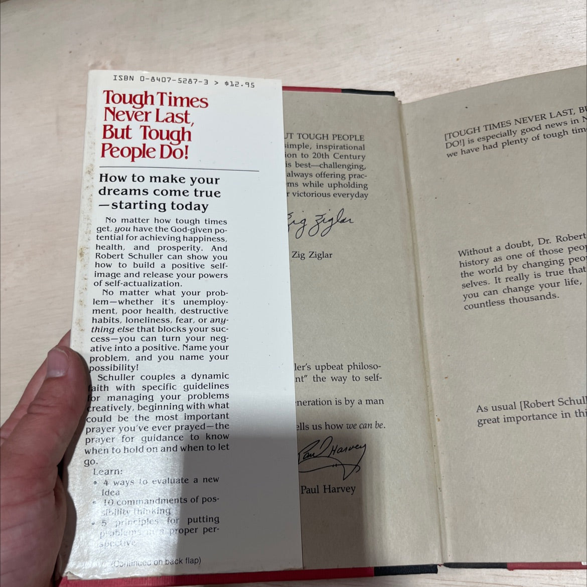 tough times never last, but tough people do! book, by robert h schuller, 1983 Hardcover image 4
