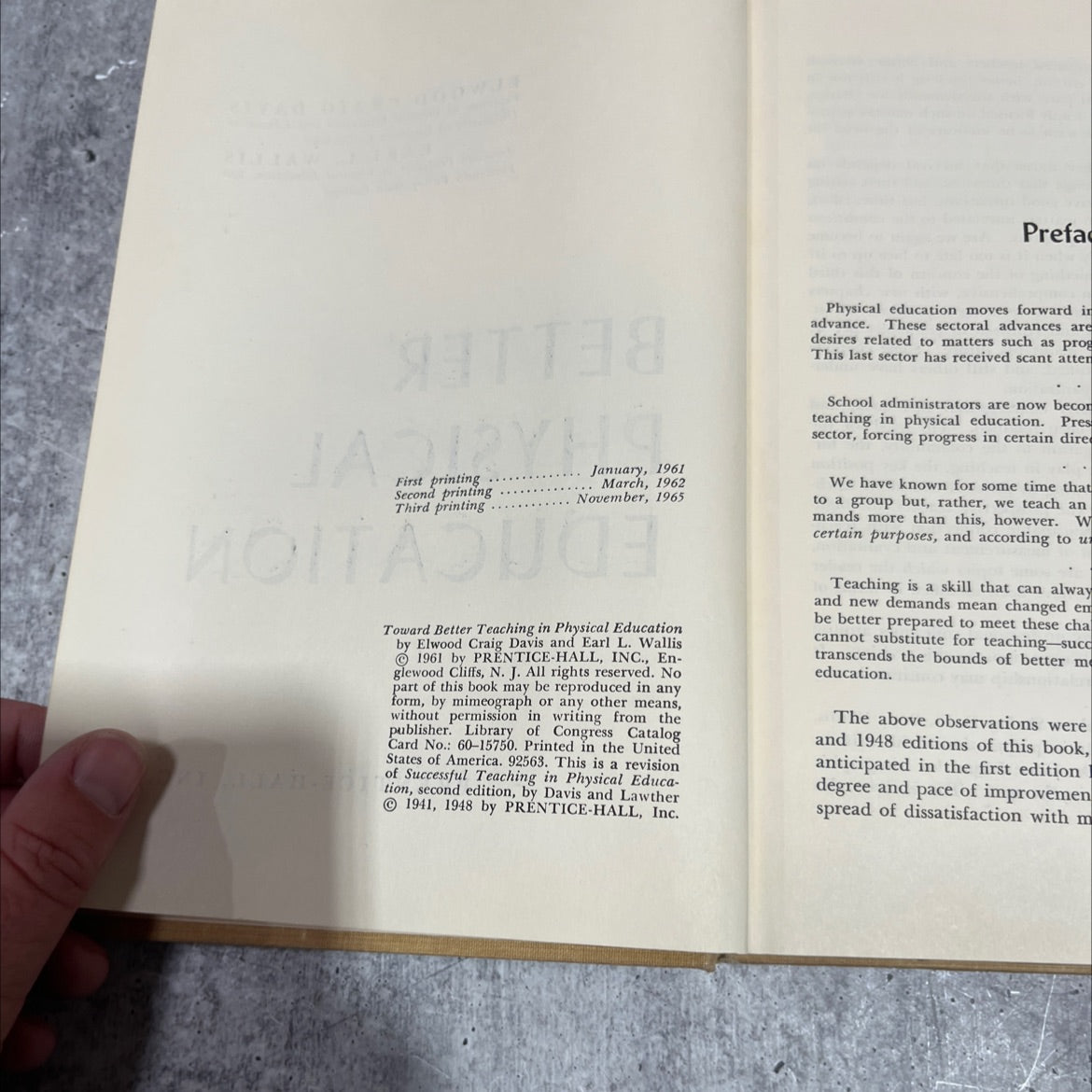 toward better teaching in physical education book, by elwood craig davis, earl l. wallis, 1965 Hardcover image 3