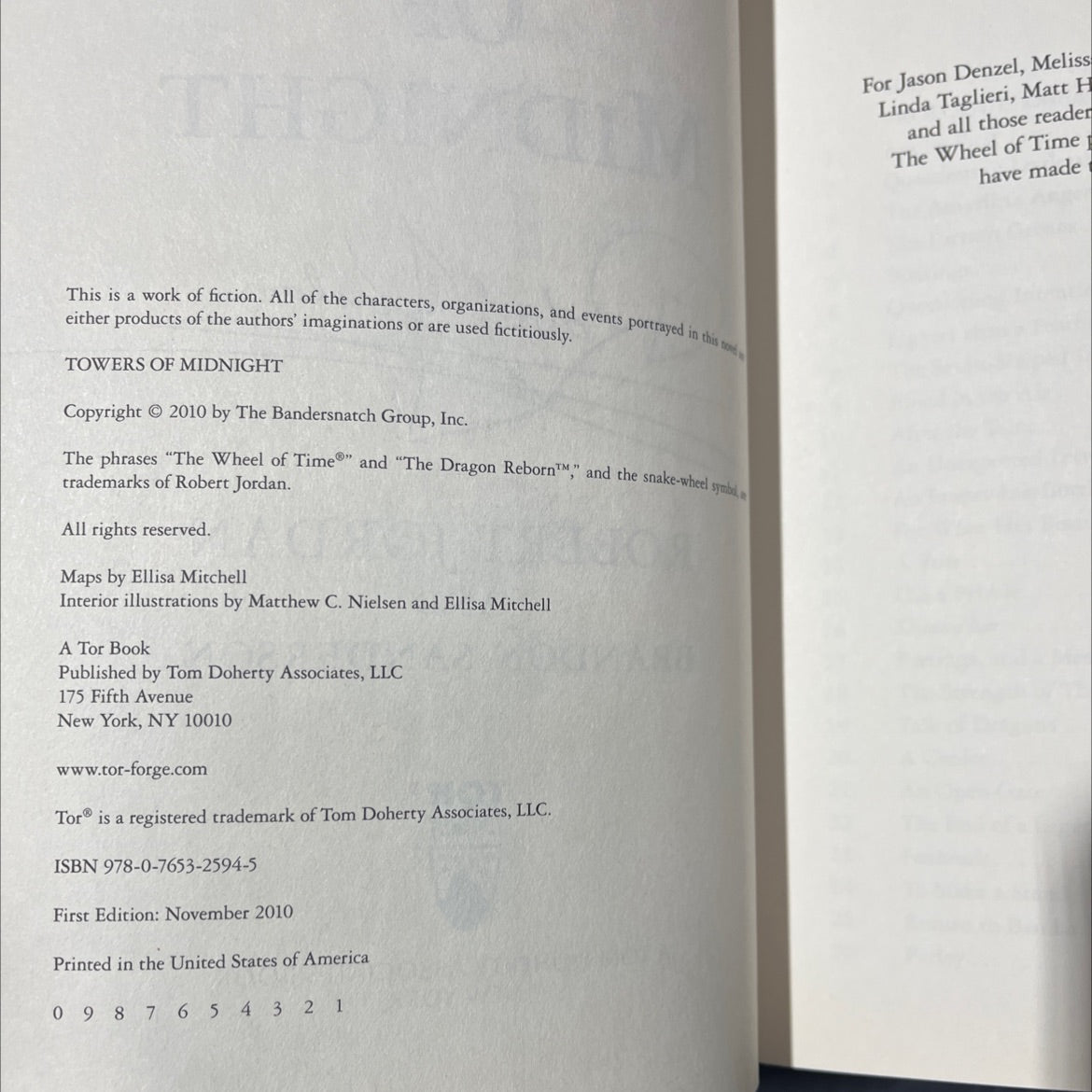towers of midnight book, by robert jordan and brandon sanderson, 2010 Hardcover image 3