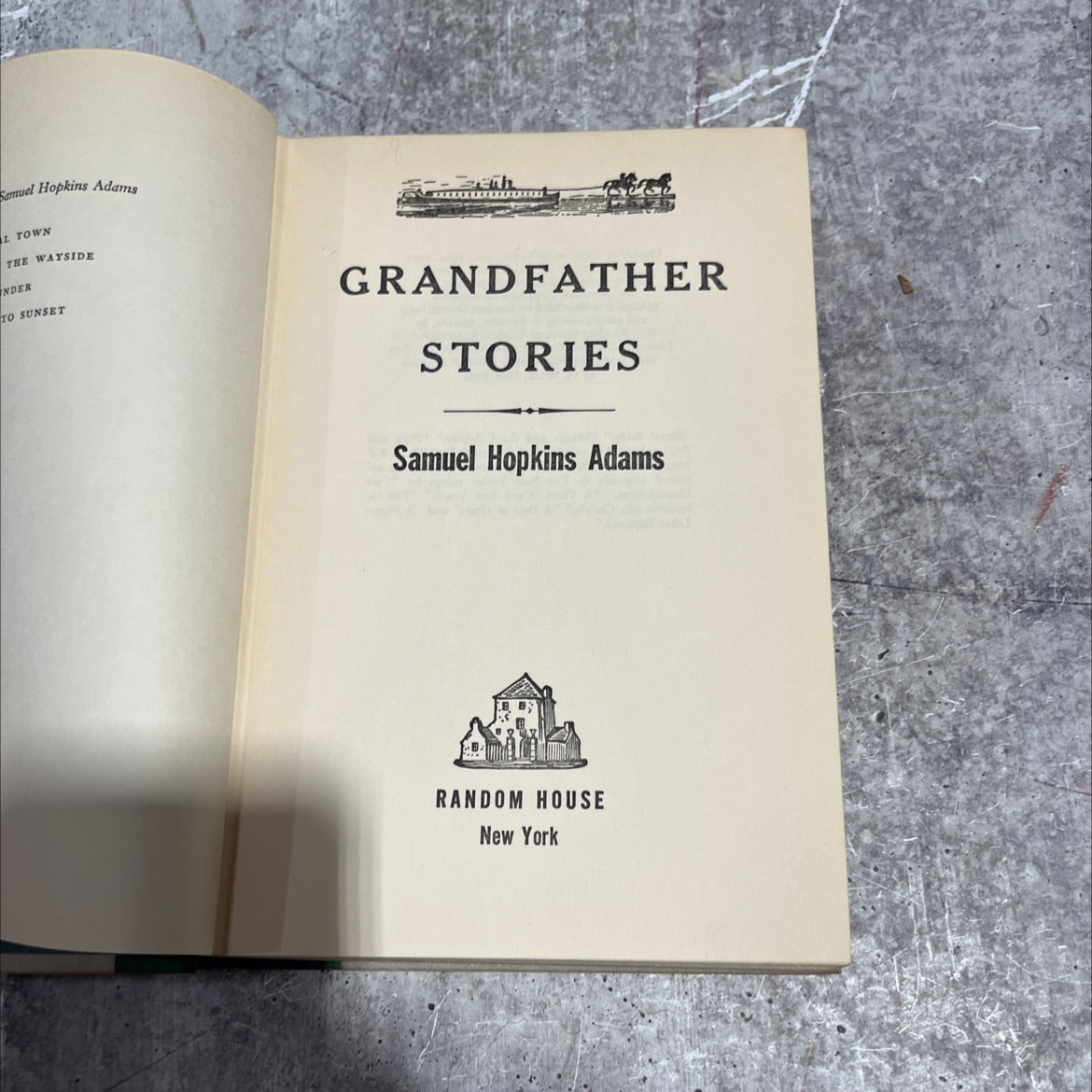 town the wayside under to sunset -zah grandfather stories book, by Samuel Hopkins Adams, 1955 Hardcover image 2