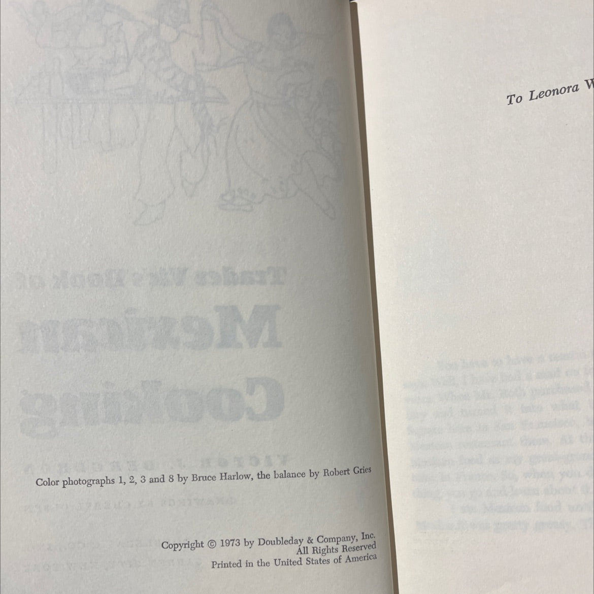 trader vic's book of mexican cooking book, by victor j. bergeron, 1973 Hardcover image 3