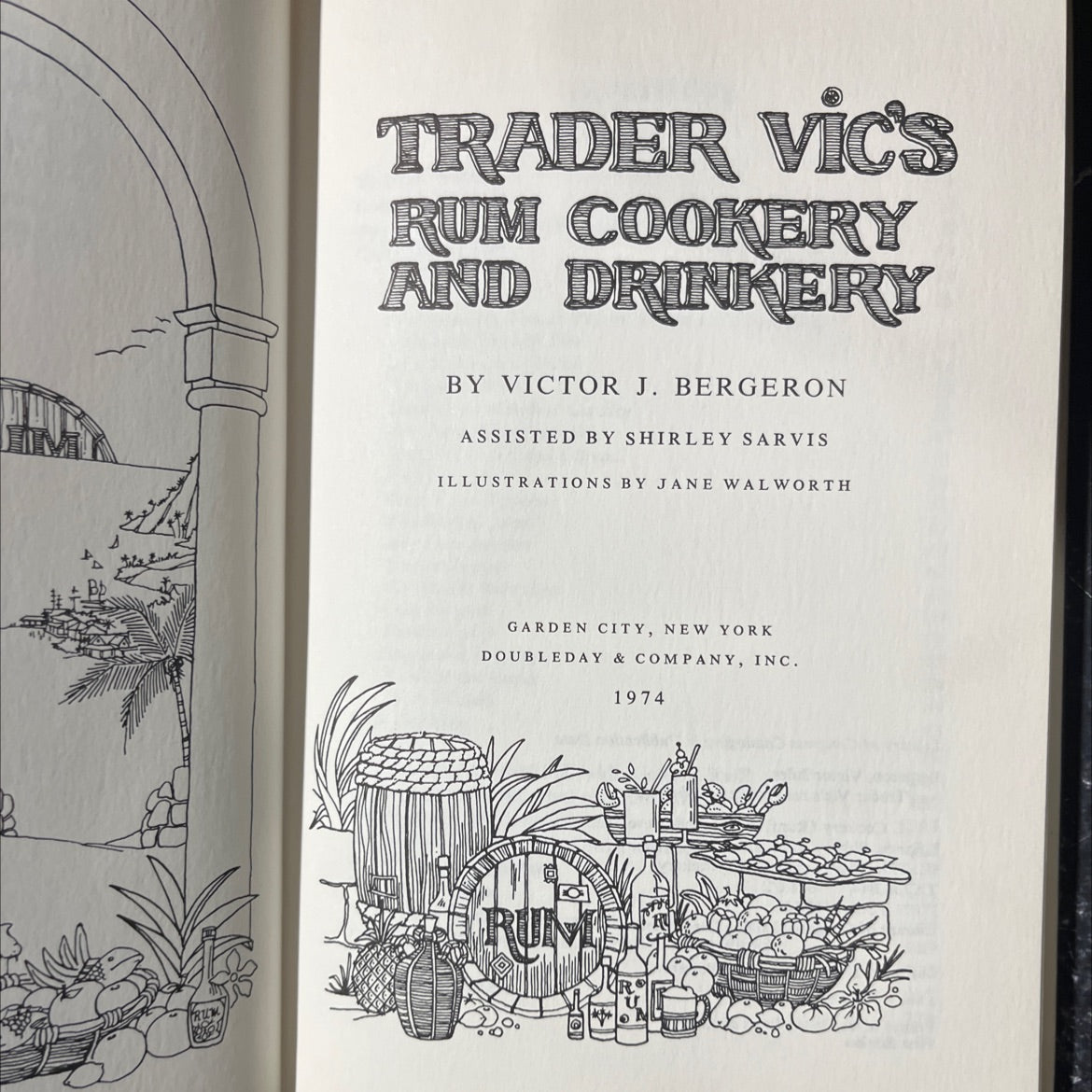 trader vic's rum cookery and drinkery book, by victor j. bergeron, 1974 Hardcover image 2