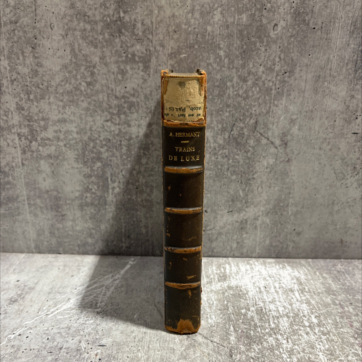 trains de luxe book, by abel hermant, 1910 Leather image 3