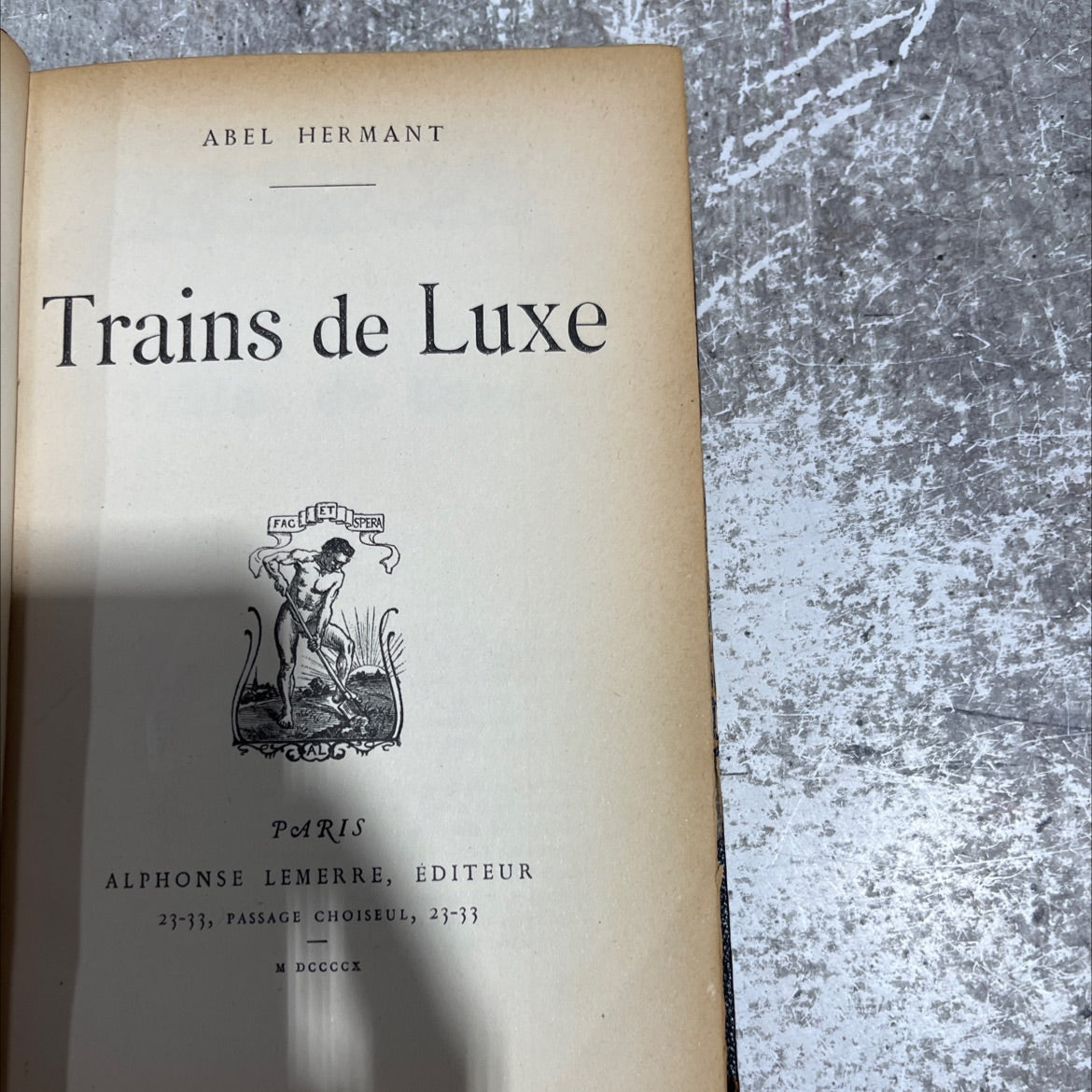 trains de luxe book, by abel hermant, 1910 Leather image 2