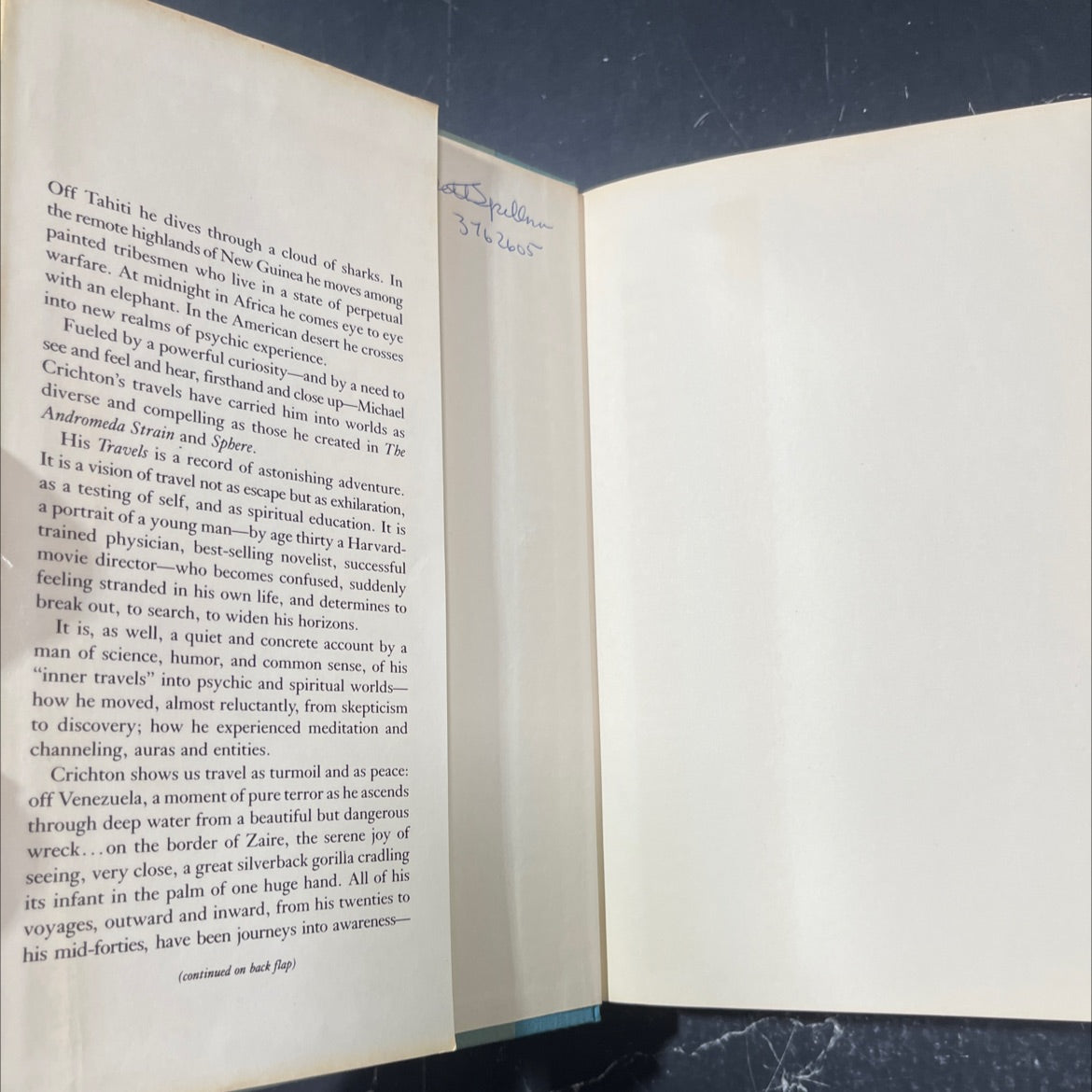 travels book, by Michael Crichton, 1988 Hardcover image 4
