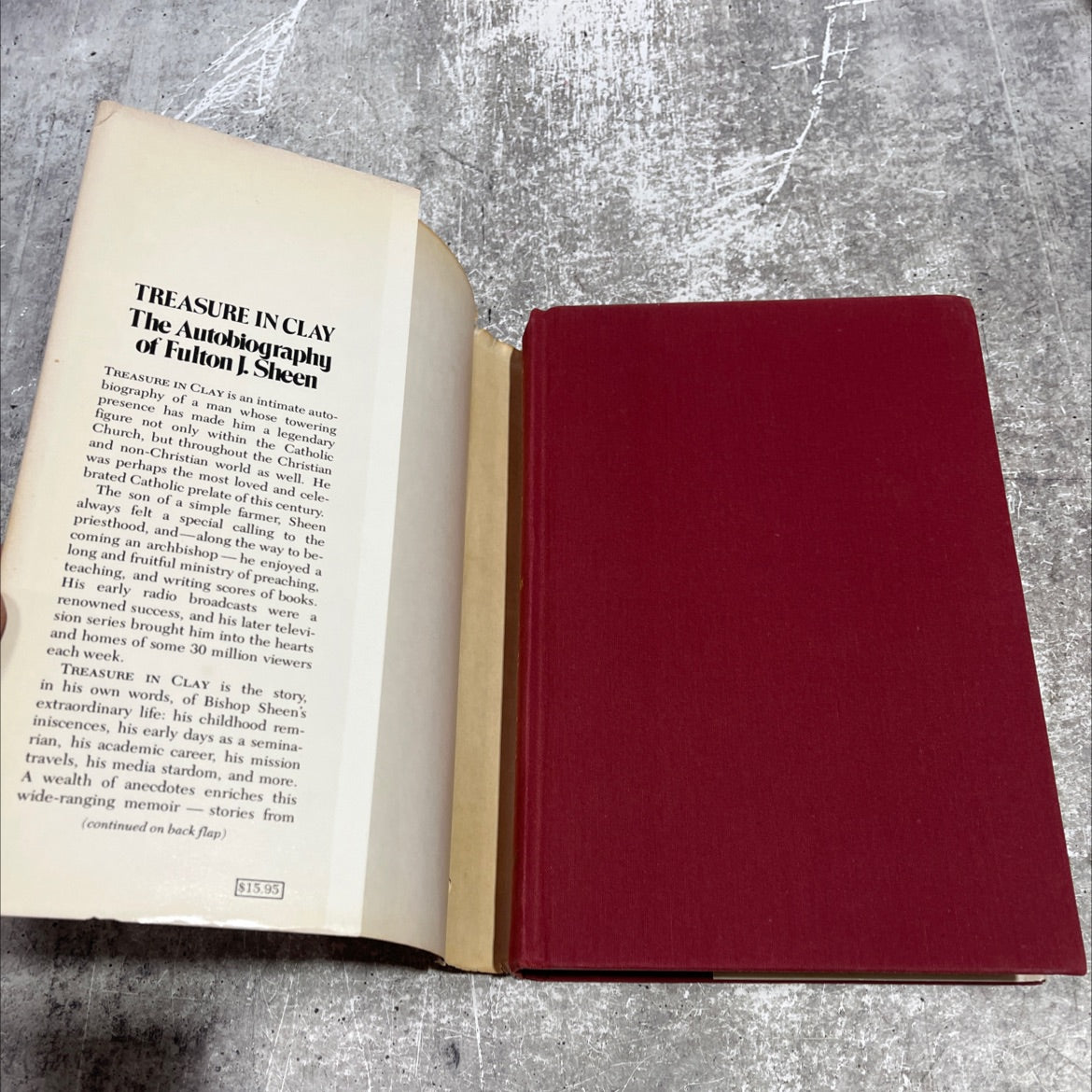 treasure in clay the autobiography of fulton j. sheen book, by Fulton J. Sheen, 1980 Hardcover image 4