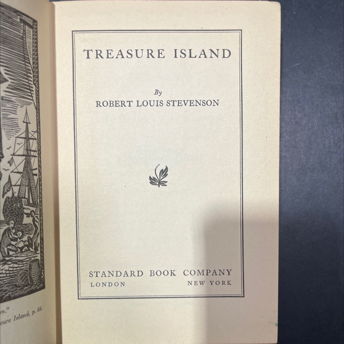 treasure island book, by robert louis stevenson, 1930 Hardcover image 2