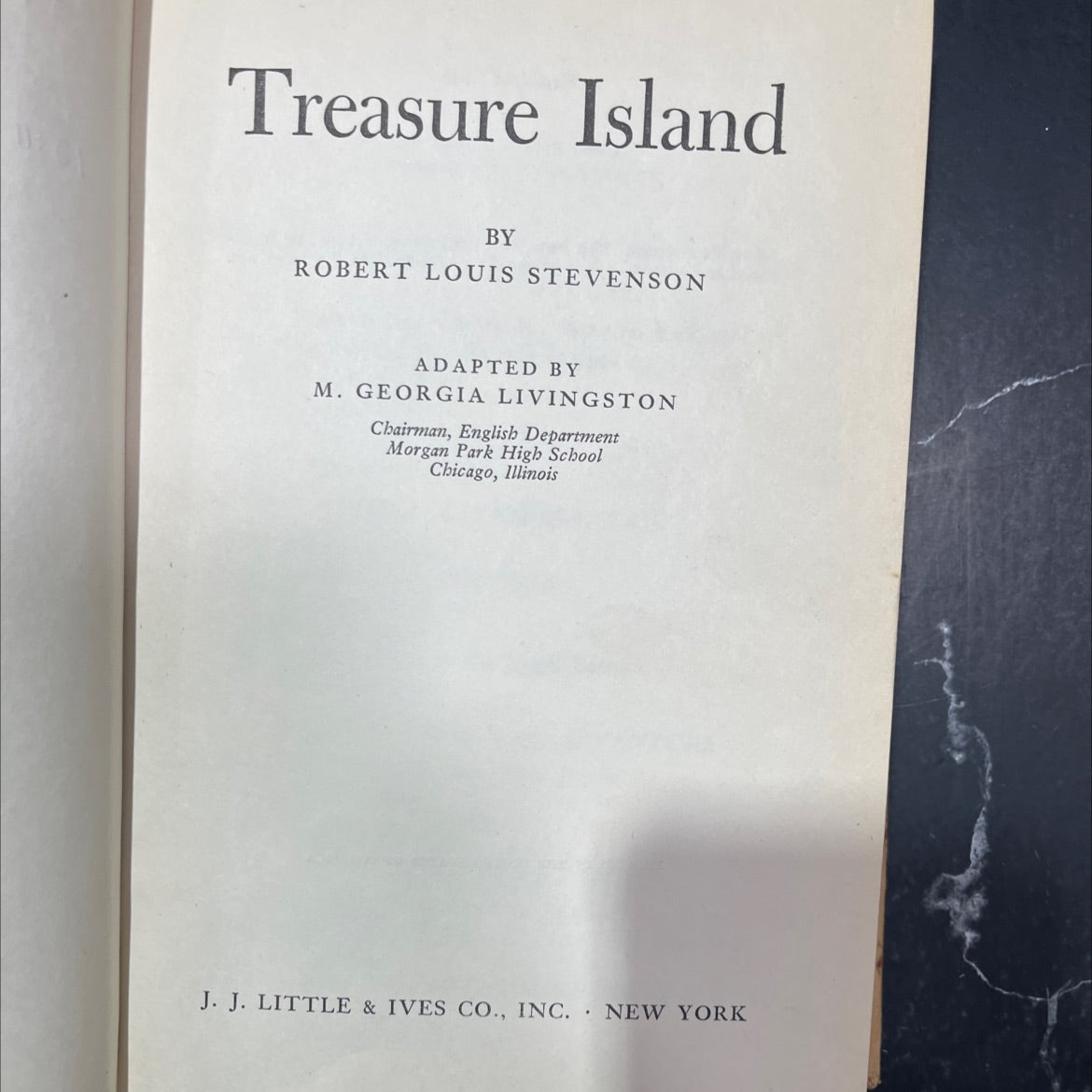 treasure island book, by robert louis stevenson, 1948 Leather image 2