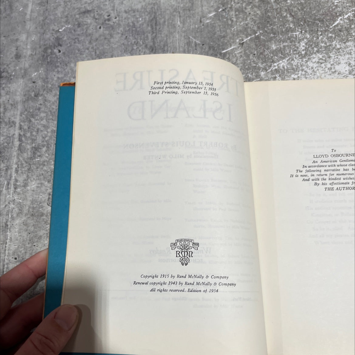 treasure island book, by robert louis stevenson, 1956 Hardcover image 3