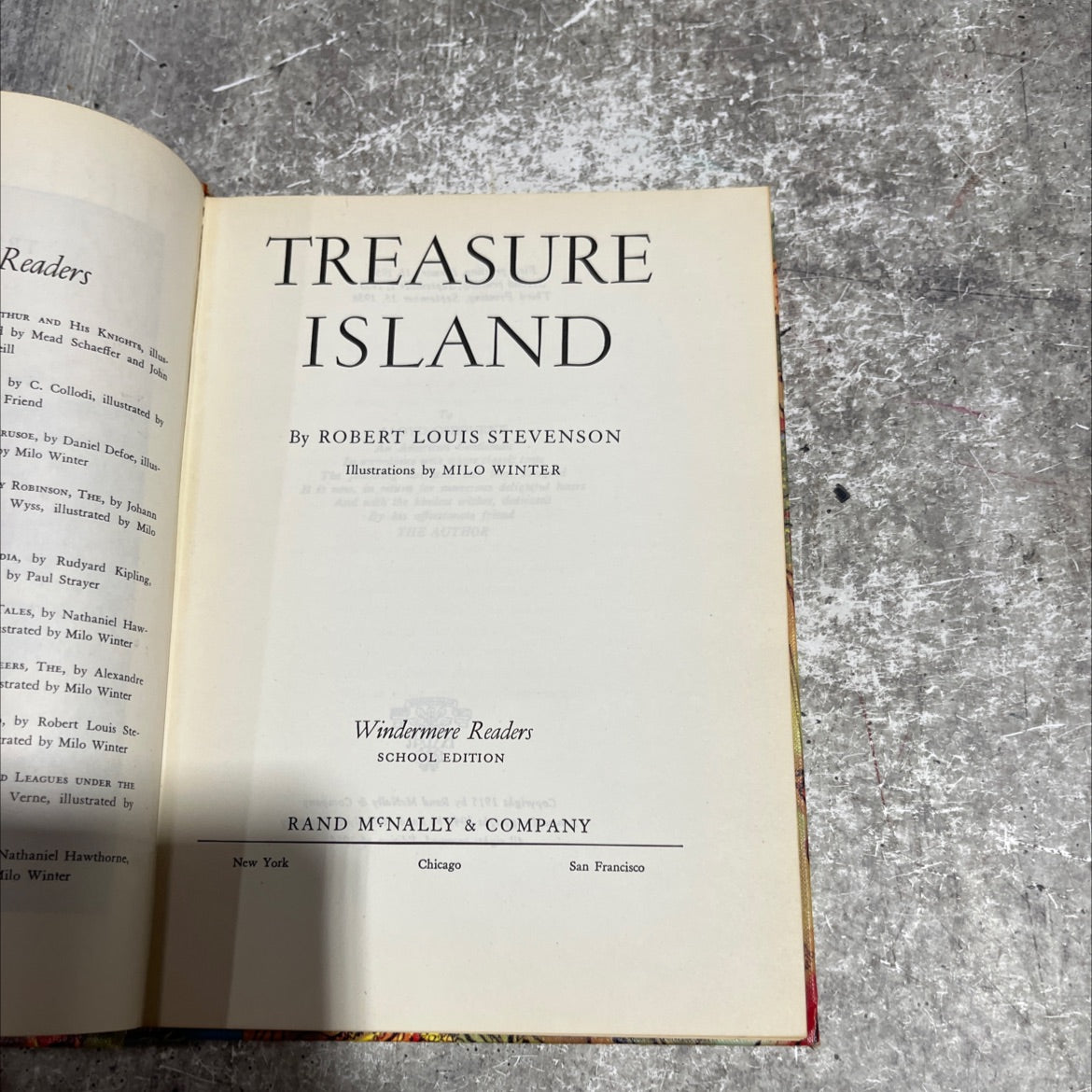 treasure island book, by robert louis stevenson, 1956 Hardcover image 2