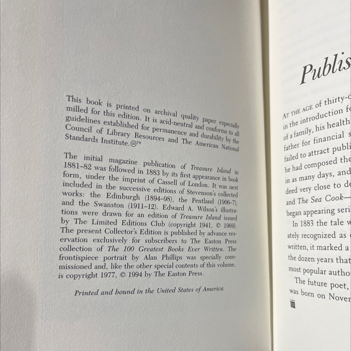 treasure island book, by robert louis stevenson, 1994 Leather image 3