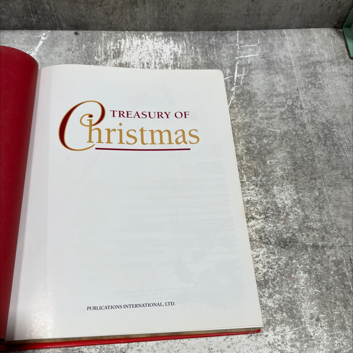 treasury of christmas book, by unknown, 1995 Hardcover image 2