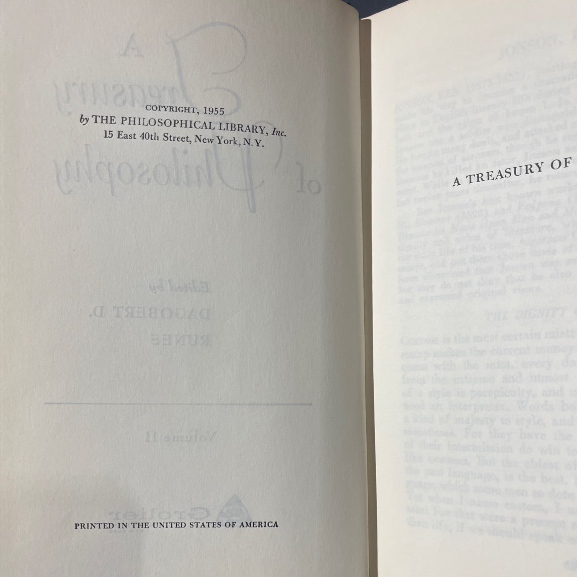 treasury of philosophy ada book, by dagobert d. runes, 1955 Hardcover image 3