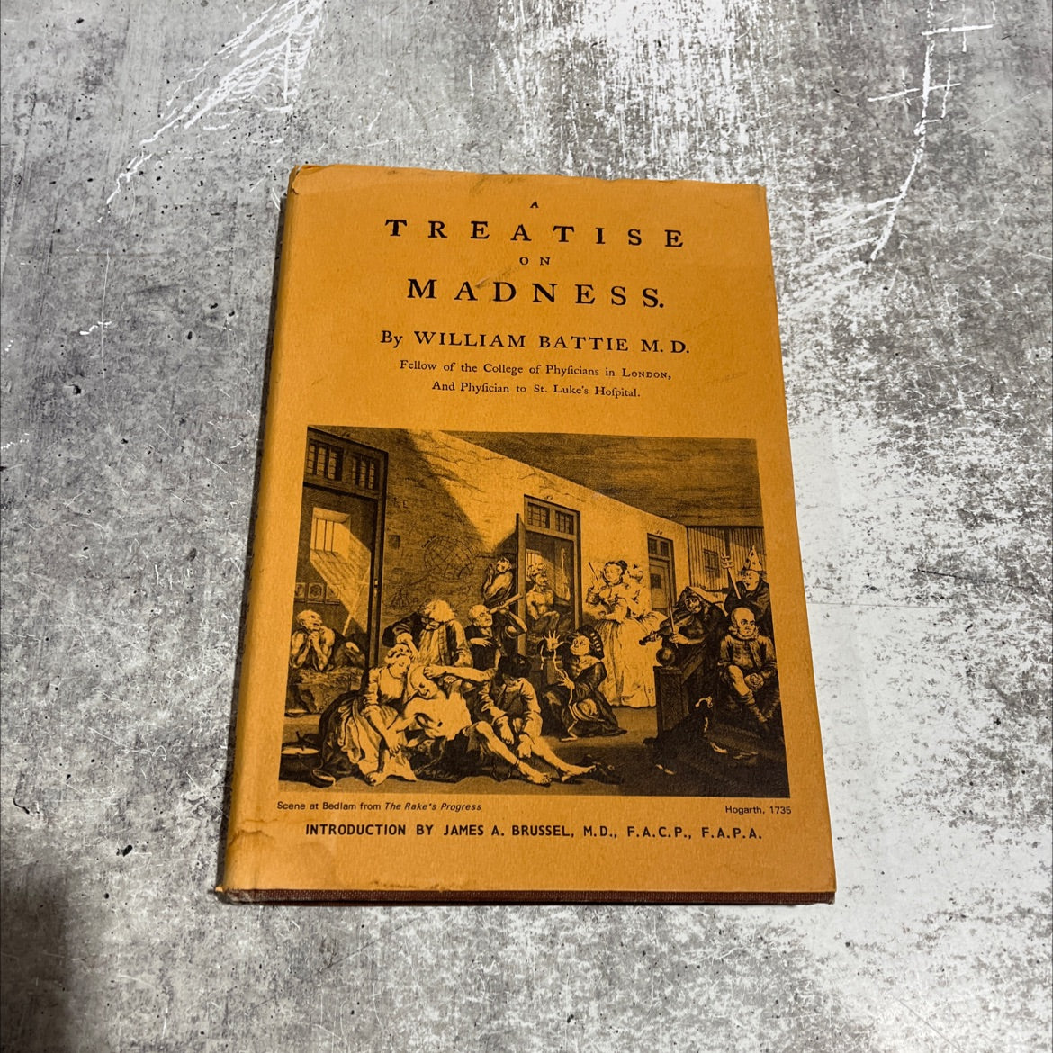 treatise on madness book, by william battie, 1969 Hardcover image 1