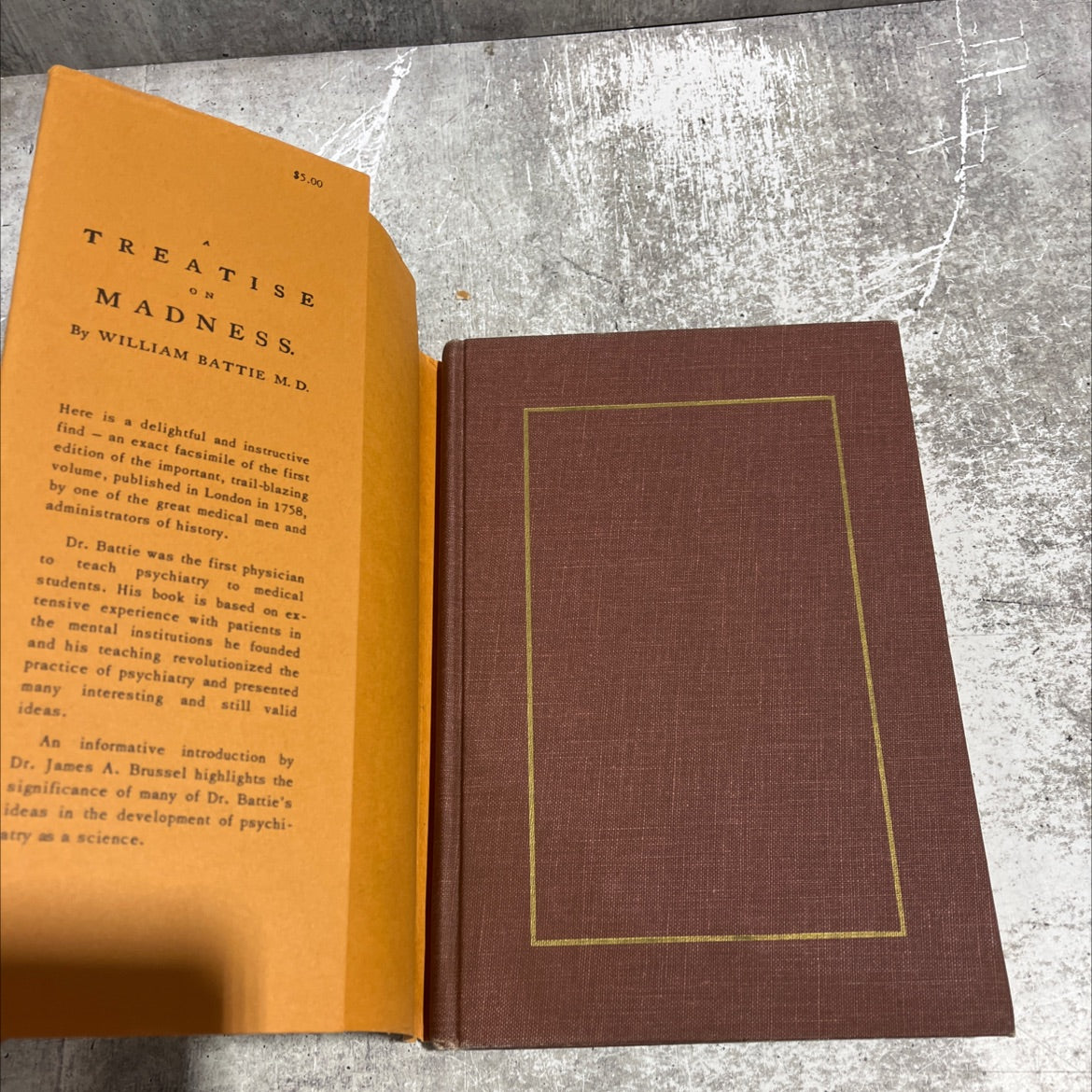 treatise on madness book, by william battie, 1969 Hardcover image 4