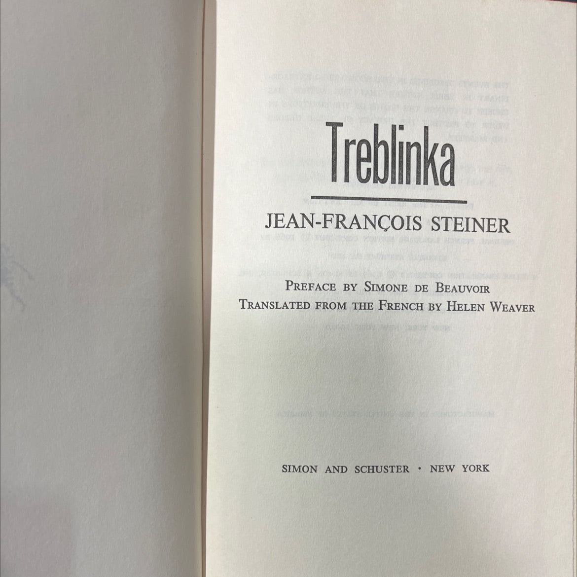 treblinka book, by jean-françois steiner, 1967 Hardcover image 2