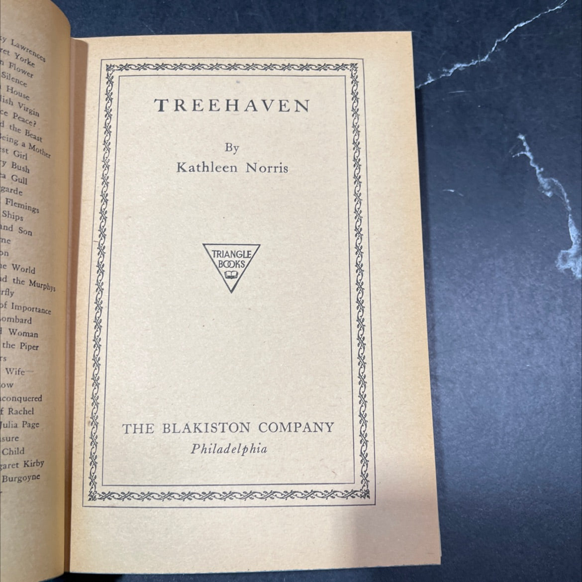 treehaven book, by kathleen norris, 1946 Hardcover image 2
