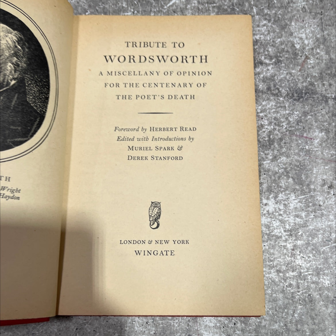 tribute to wordsworth a miscellany of opinion for the centenary of the poet's death book, by TH Wright Haydon, 1950 image 2