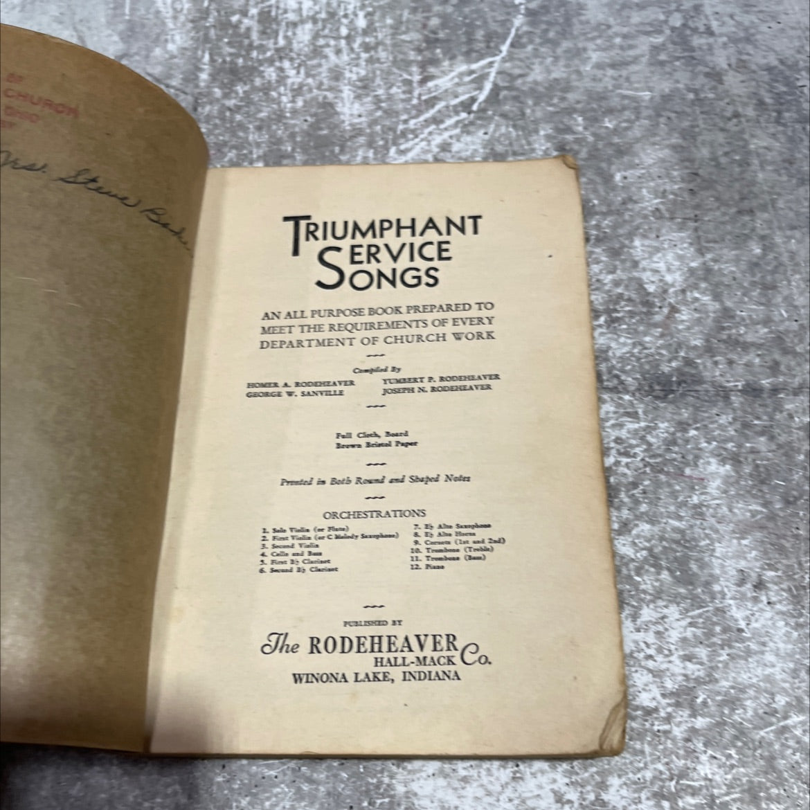 triumphant service songs book, by homer a. rodeheaver, george w. sanville, 1984 Paperback image 2