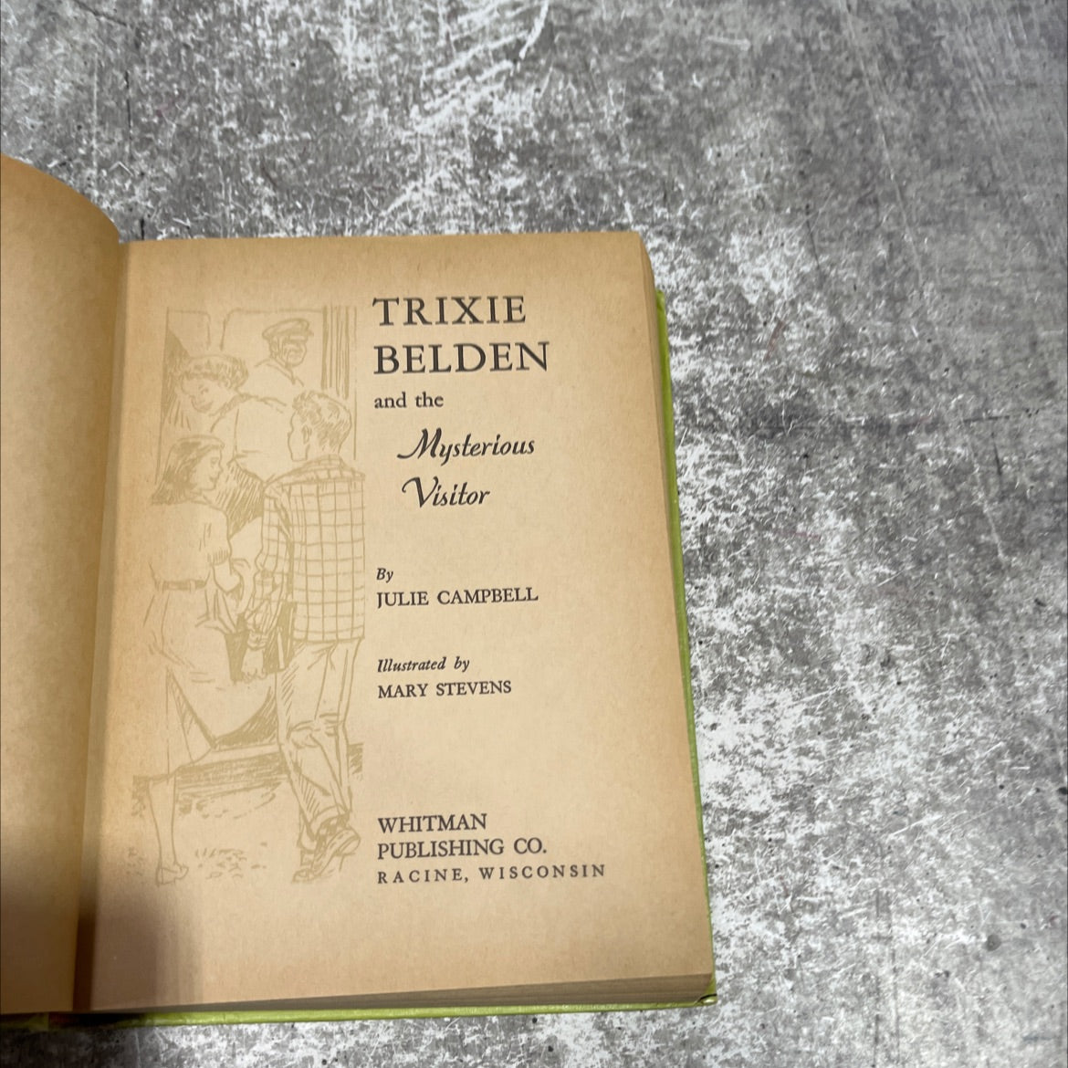 trixie belden and the mysterious visitor book, by julie campbell, 1954 Hardcover image 2
