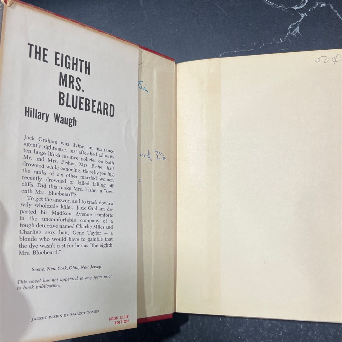 the eighth mrs. bluebeard book, by Hillary Waugh, 1958 Hardcover image 4