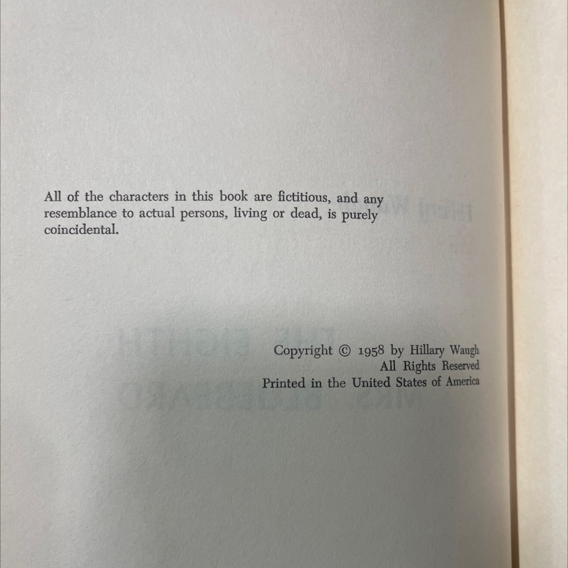 the eighth mrs. bluebeard book, by Hillary Waugh, 1958 Hardcover image 3