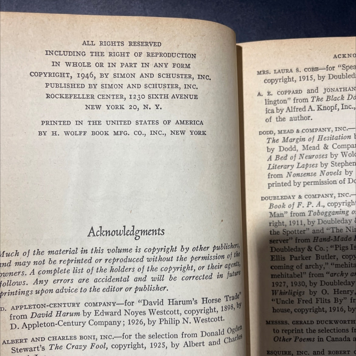 tter g crow roar a treasury of laughter book, by louis untermeyer, 1946 Hardcover image 3