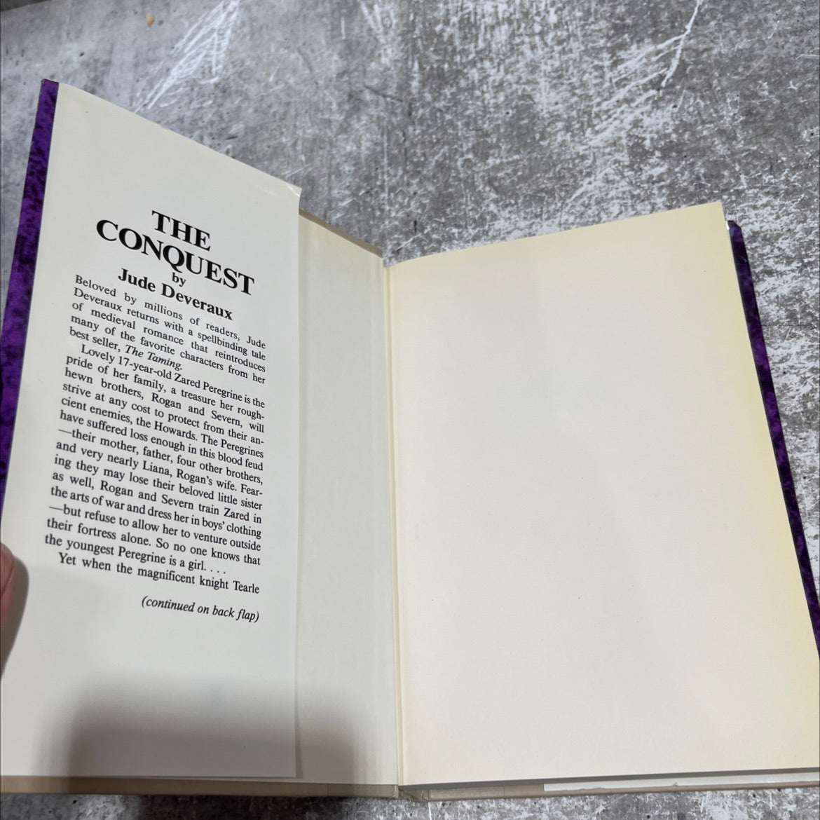 tue conquest book, by jude deveraux, 1991 Hardcover image 4