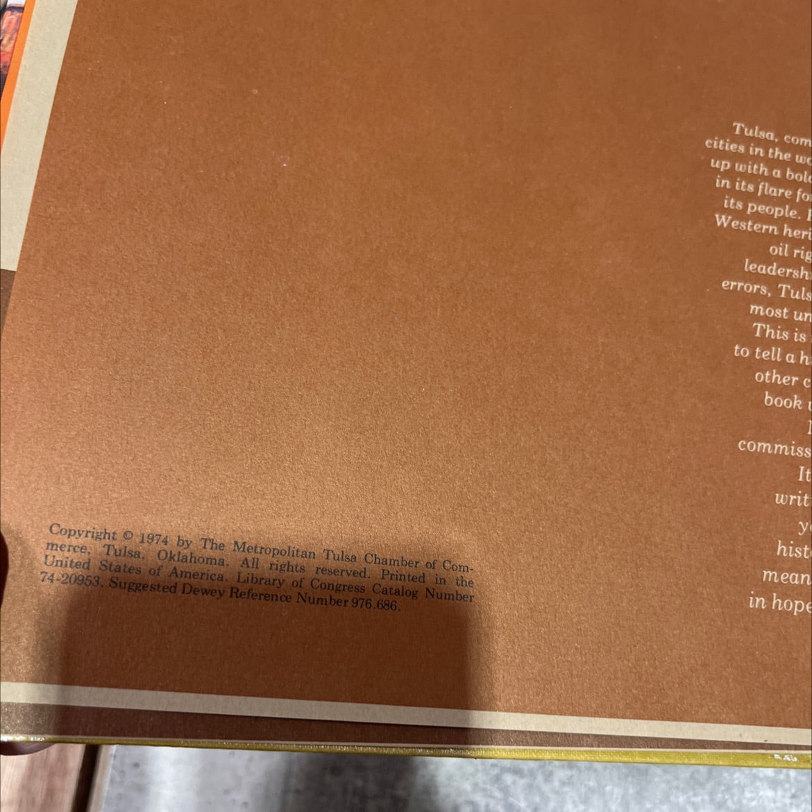 tulsa 75 book, by unknown, 1974 Hardcover image 3