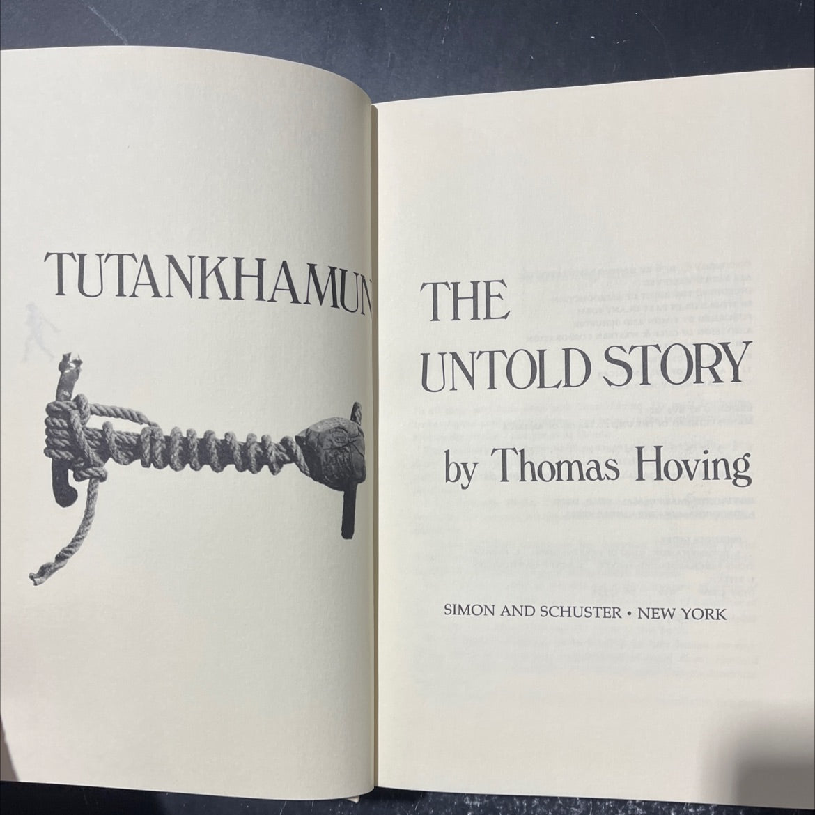 tutankhamun the untold story book, by thomas hoving, 1978 Hardcover image 2