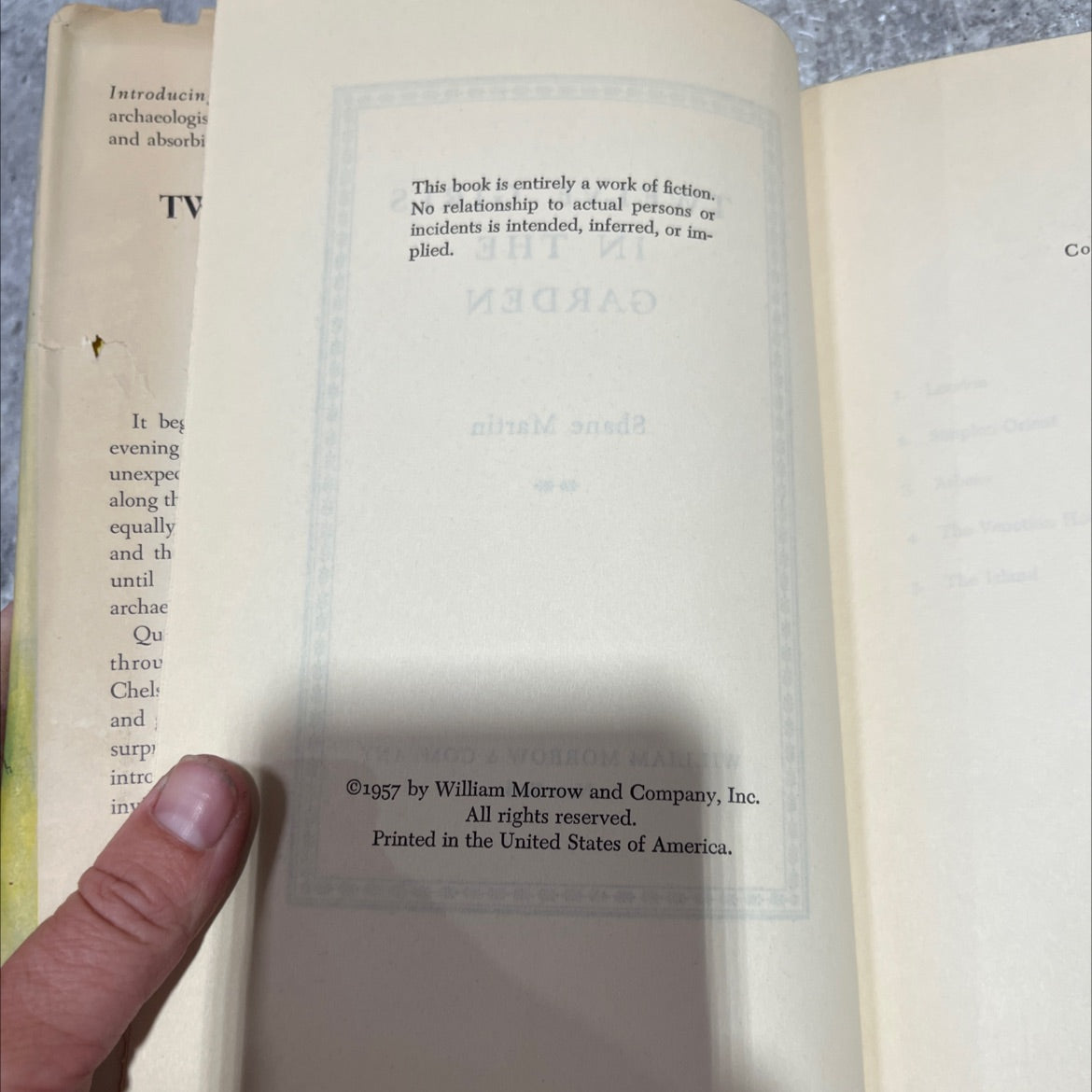 twelve girls in the garden book, by Shane Martin, 1957 Hardcover image 3