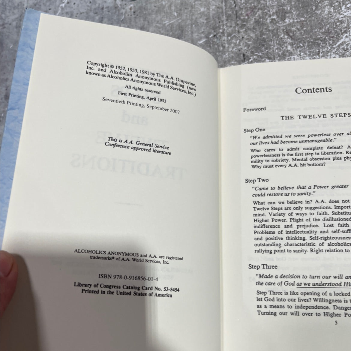 twelve steps and twelve traditions book, by Alcoholics Anonymous, 2007 Hardcover image 3
